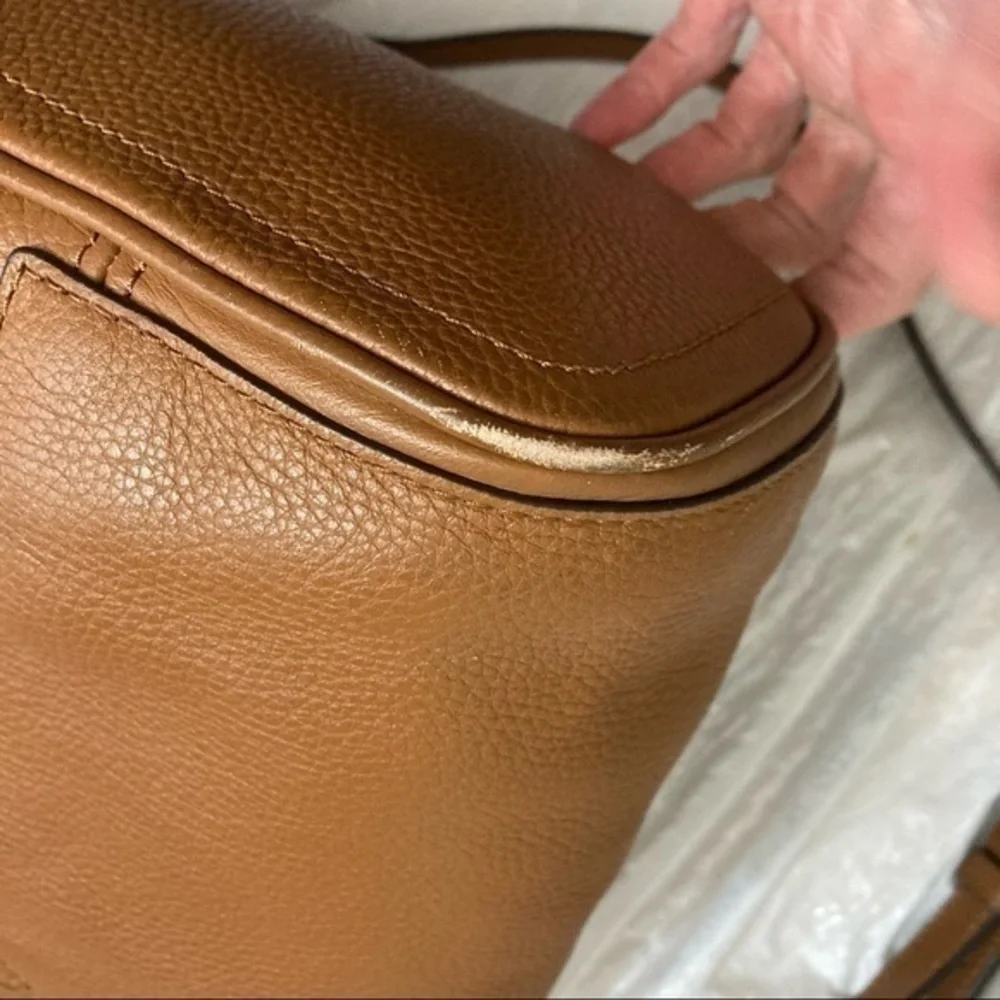 Michael kors brown leather Anita two way bag